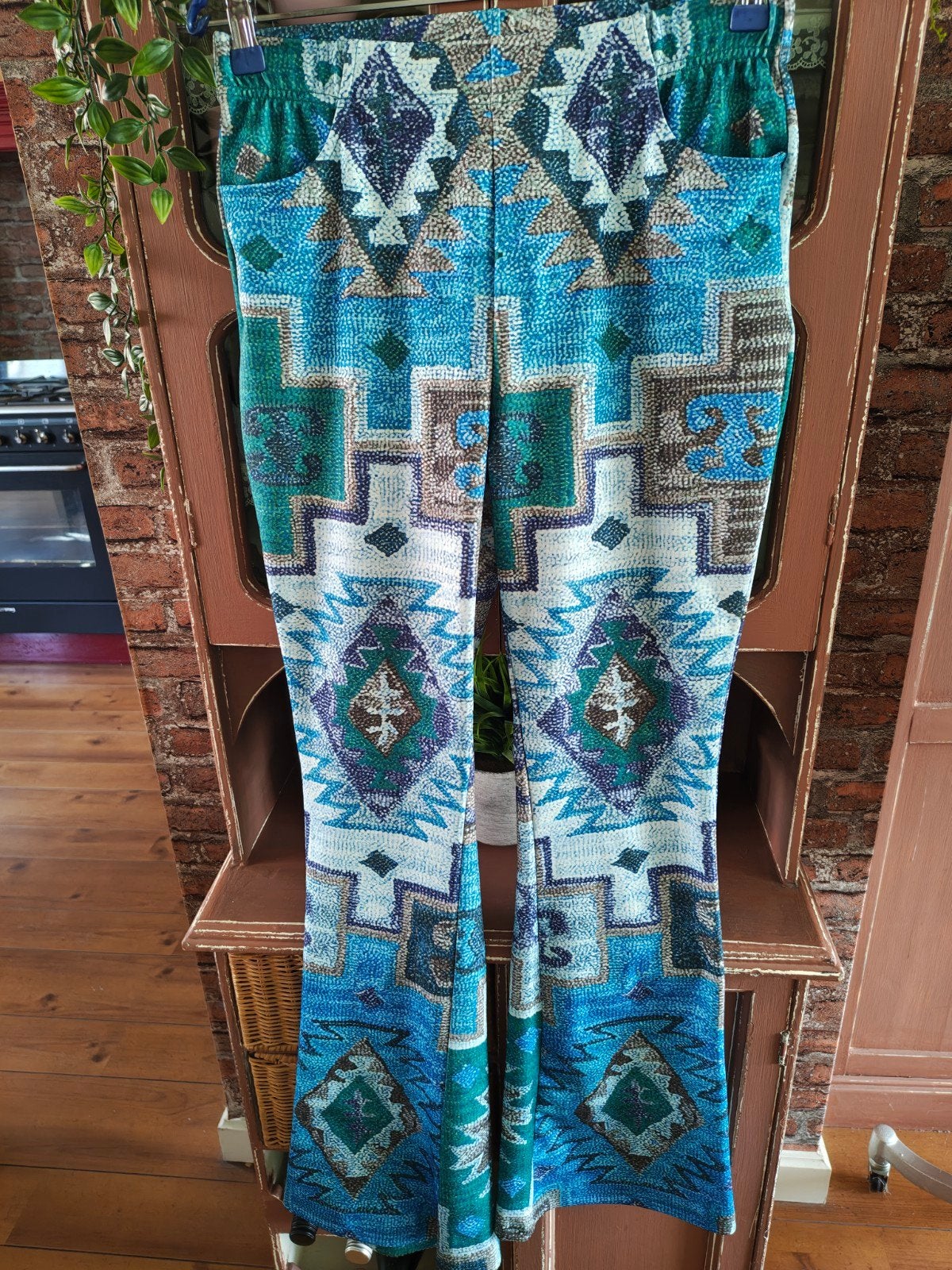 flair broek Ibiza boho stijl maat s m, Ophalen of Verzenden, Gedragen, Maat 38/40 (M), Lang