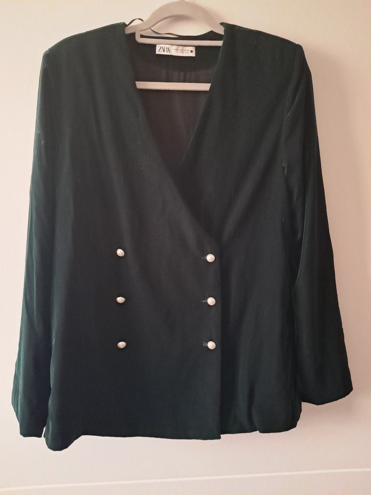 Zara nieuw donkergroen velours jasje M, Maat 38/40 (M), Zara, Nieuw, Ophalen of Verzenden