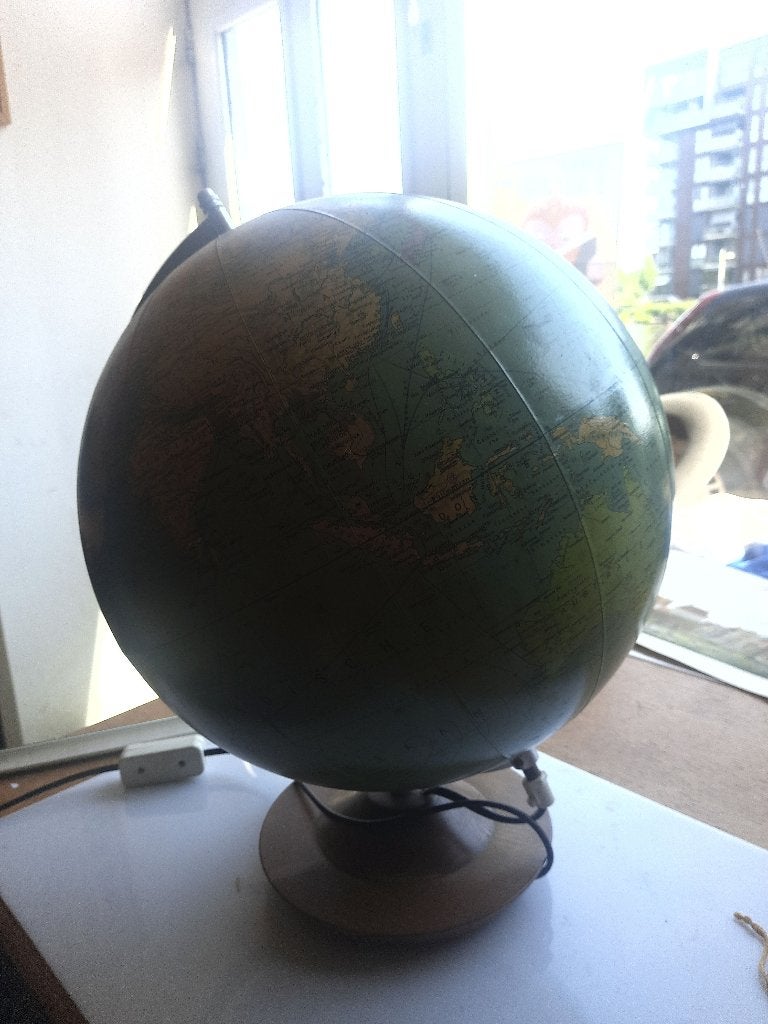 Vintage Räth Politieke en Fysische Globe ca. 1969 uit DDR, Huis en Inrichting, Woonaccessoires | Wereldbollen, Ophalen of Verzenden