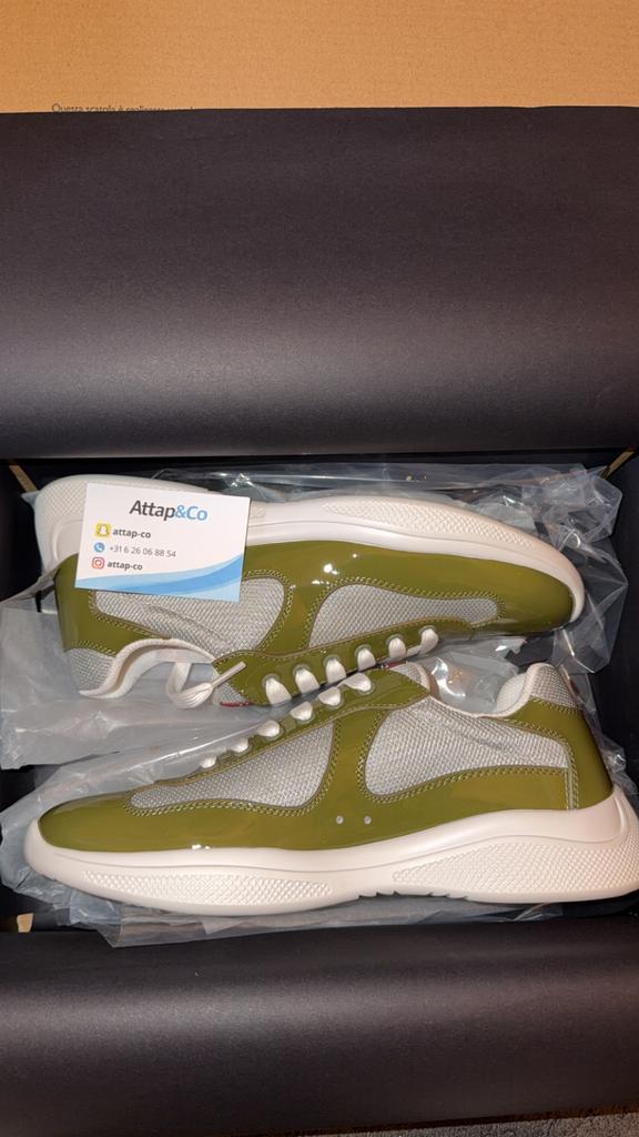 Prada American Cup Sneakers - Beste Kwaliteit, Ophalen of Verzenden, Nieuw, Groen, Sneakers of Gympen