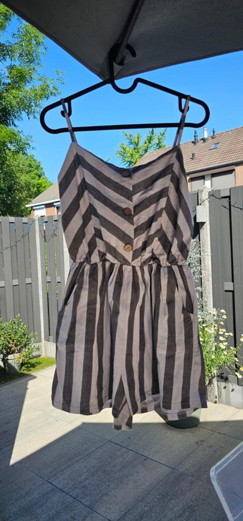 Jumpsuit One Size XXS-L gestreept, Ophalen of Verzenden, Onbekend, Maat 36 (S), Grijs