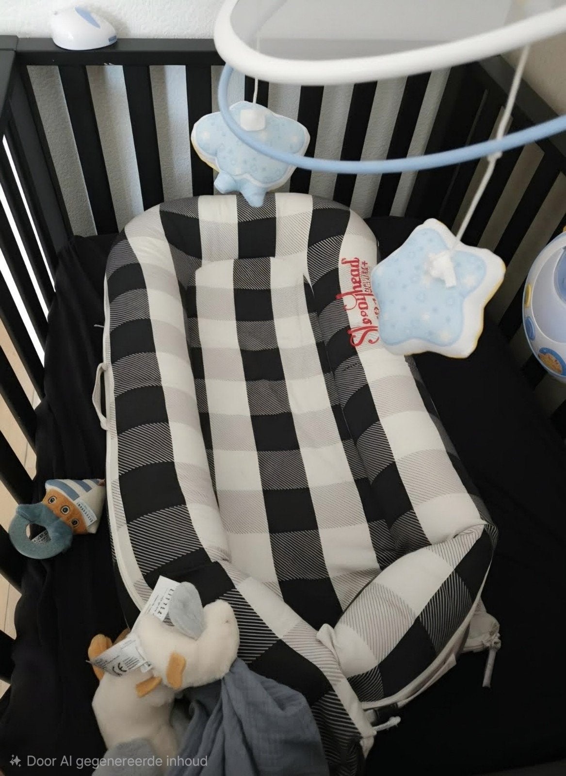 Sleepyhead Babynest - Zwart/Wit Geruit, Ophalen of Verzenden, Zo goed als nieuw, Overige typen