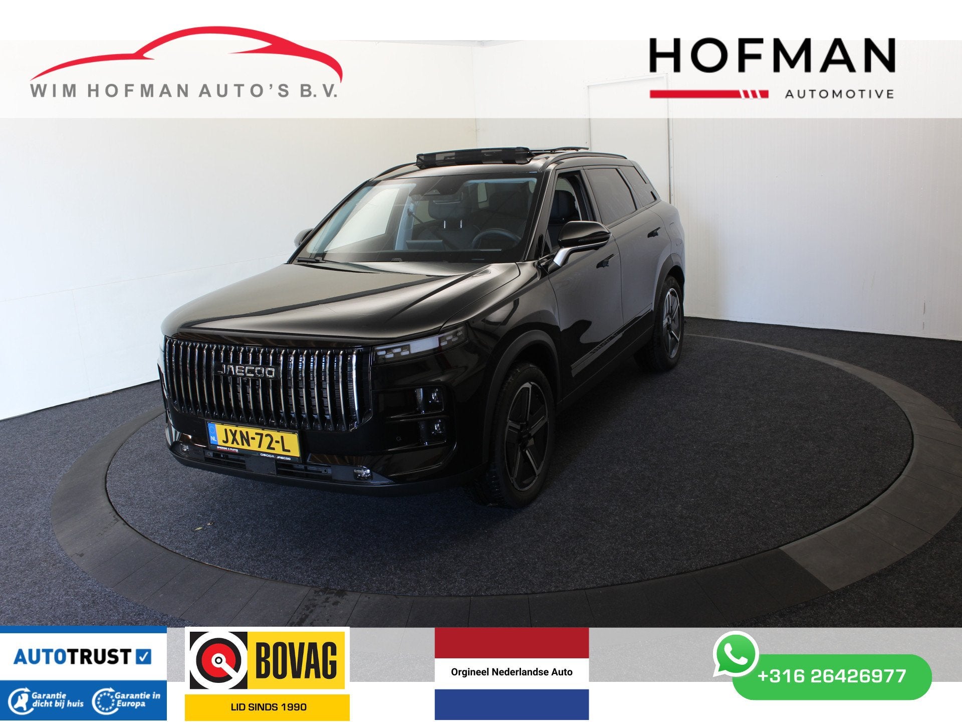 Jaecoo 7 1.5 TGDI SHS-Plug-in Exclusive PHEV Panodak Vol Led, Auto's, Gebruikt, Zwart, Bedrijf, Hybride Elektrisch/Benzine
