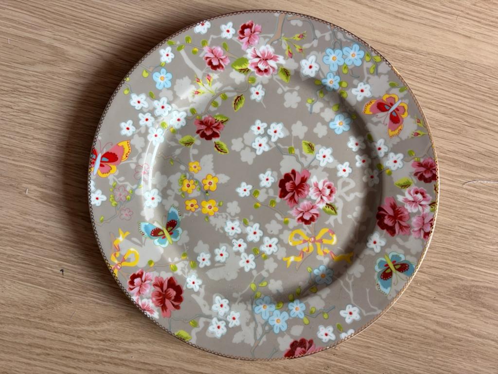 Pip Studio bord met bloemen en vlinders, Ophalen, Zo goed als nieuw, Bord(en), Overige stijlen