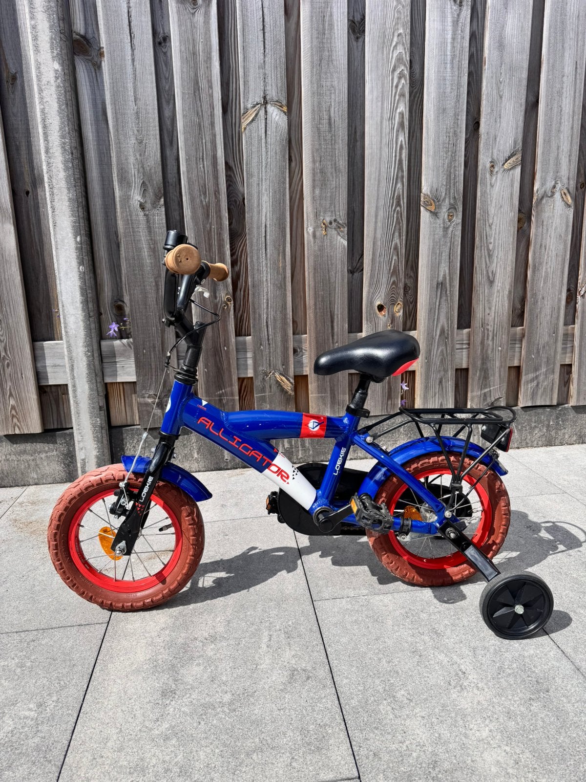 Loekie Alligator kinderfiets 12 inch, Ophalen, Terugtraprem, Zijwieltjes, Minder dan 16 inch