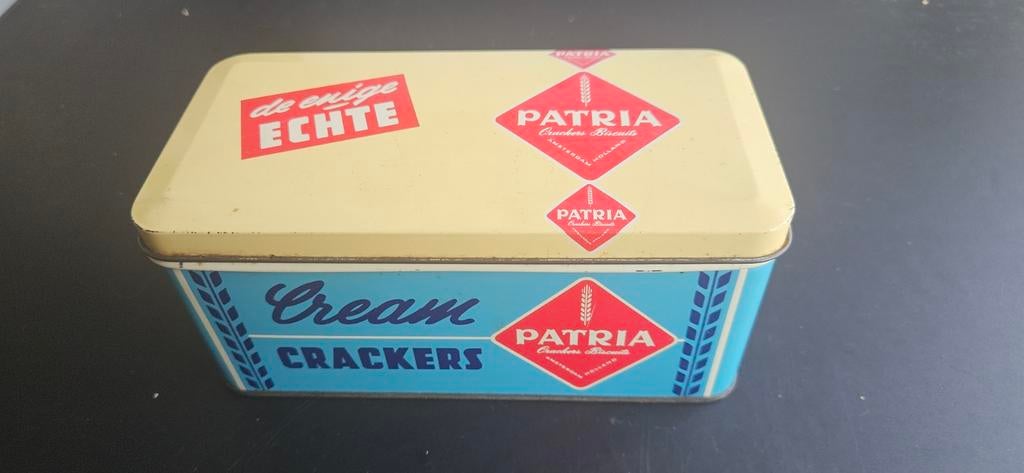 Bewaarblik Patria (vintage), Verzamelen, Blikken, Ophalen of Verzenden, Gebruikt, Overige, Overige merken