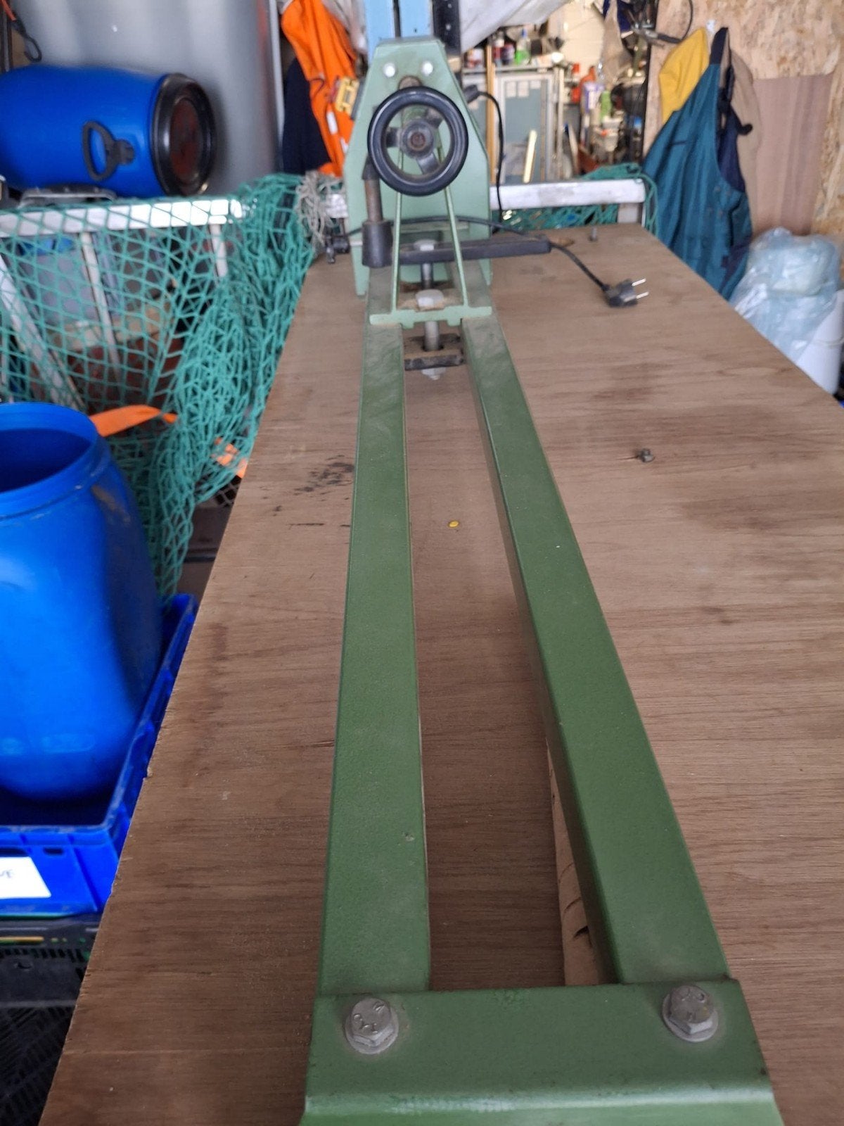 Hout draaibank, Ophalen