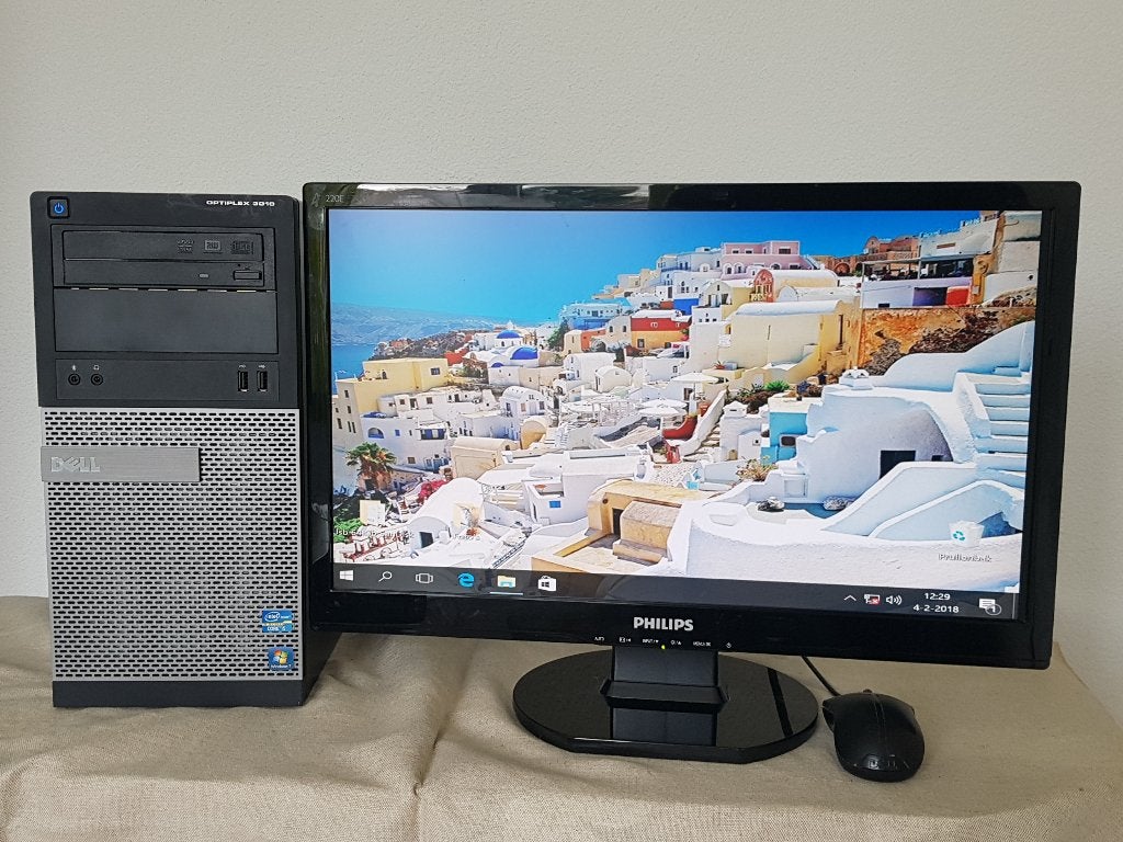 Snelle Dell Pc Win10/11 LCD 22 Inch 2 x SSD/HDD Koopje, Computers en Software, Desktop Pc's, Gebruikt, Met monitor, 8 GB, Ophalen of Verzenden