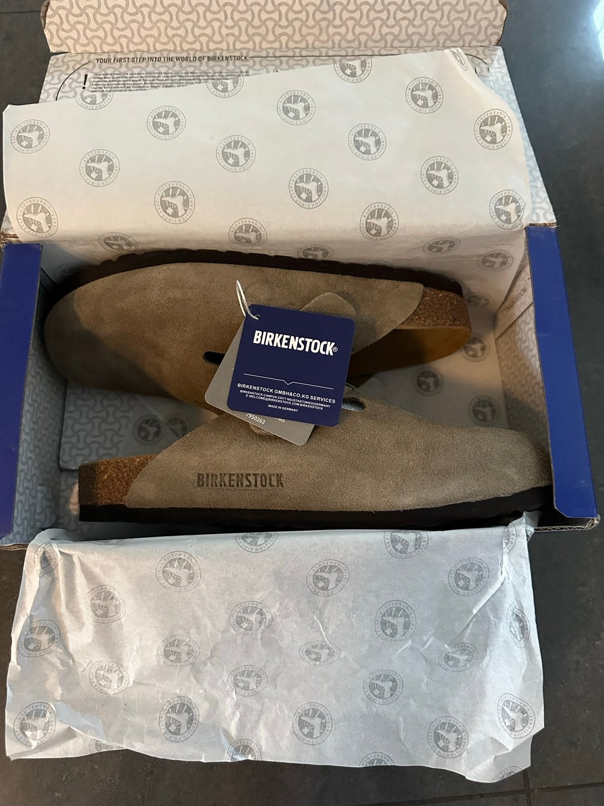 Birkenstock Boston BS Taupe - Nieuw in doos, Ophalen of Verzenden, Nieuw, Overige kleuren, Instappers