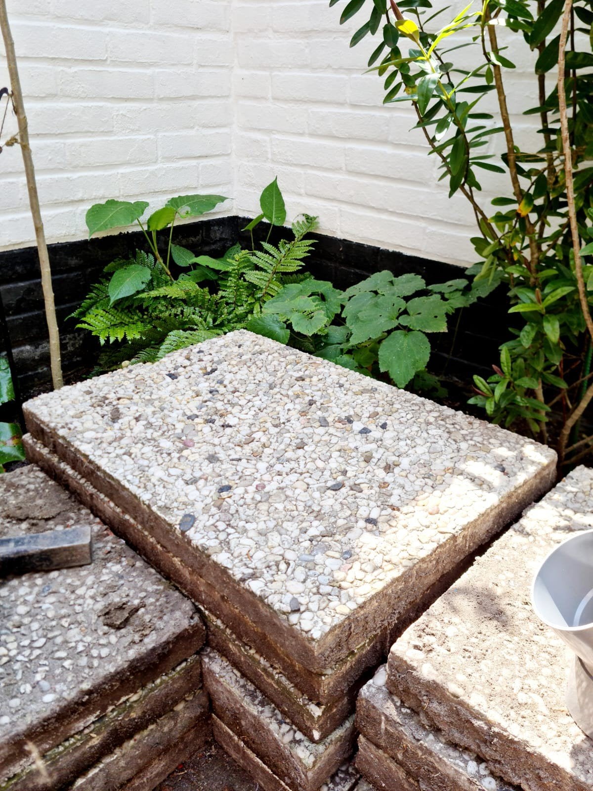 Grindtegels, Tuin en Terras, Tegels en Klinkers, Ophalen, Gebruikt, Beton, Terrastegels