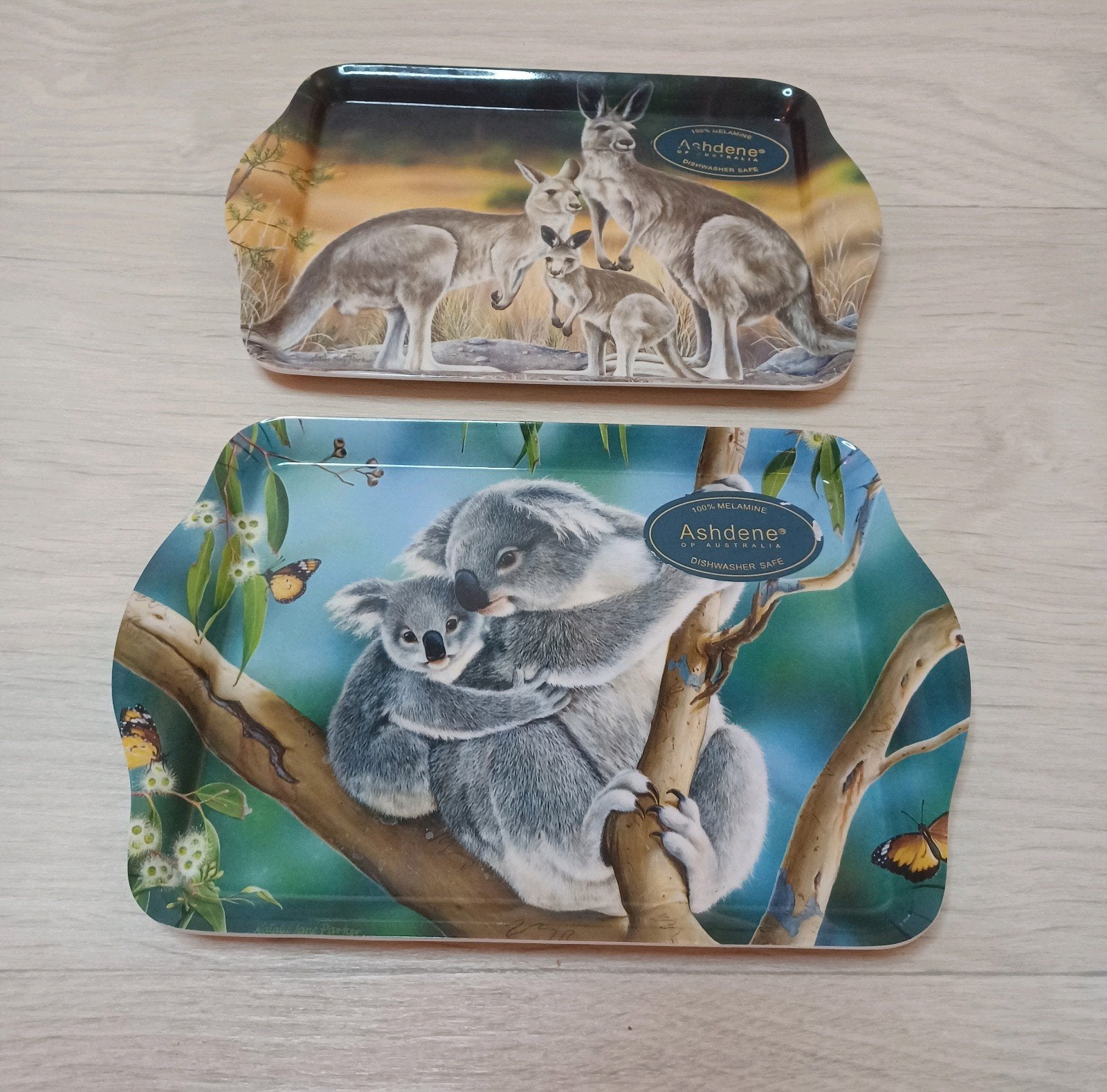 2 NIEUWE MOOIE KLEINE DIENBLAADJES ASHDENE MELAMINE SAMEN€2-, Ophalen of Verzenden, Nieuw, Rechthoekig, Kunststof