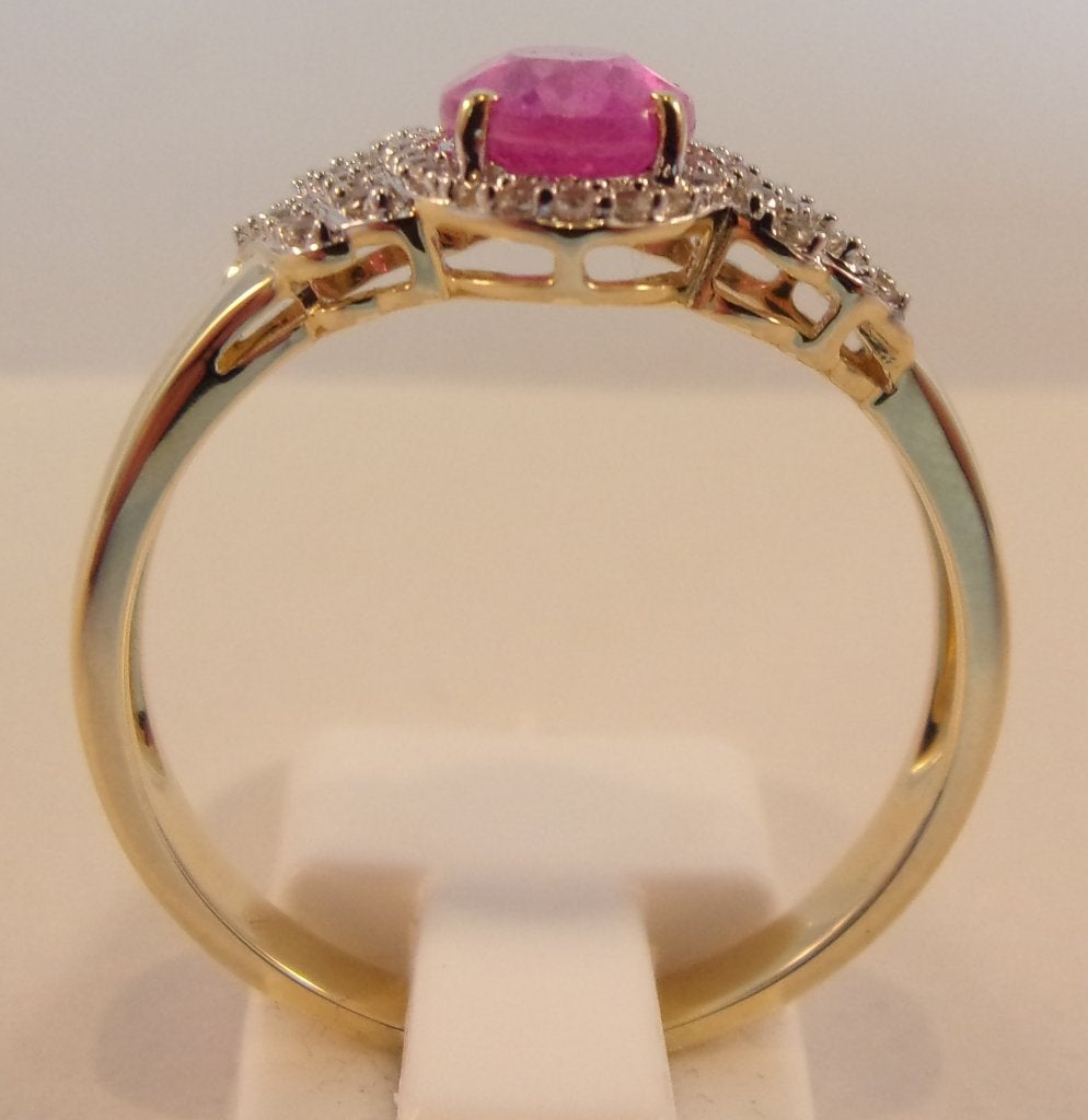 Nieuwe gouden Harry Ivens damesring met Saffier, 20 of groter, Verzenden, Nieuw, Roze