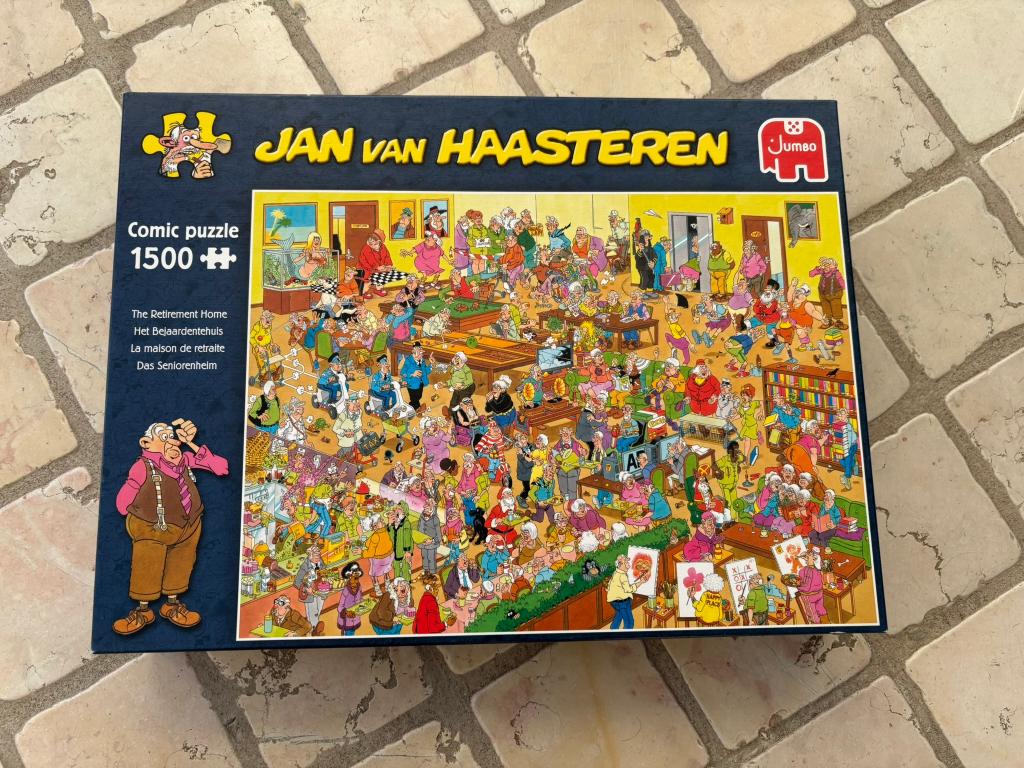 Jumbo jan van haasteren - het bejaardentehuis - 1500 stukjes, Hobby en Vrije tijd, Denksport en Puzzels, Ophalen of Verzenden