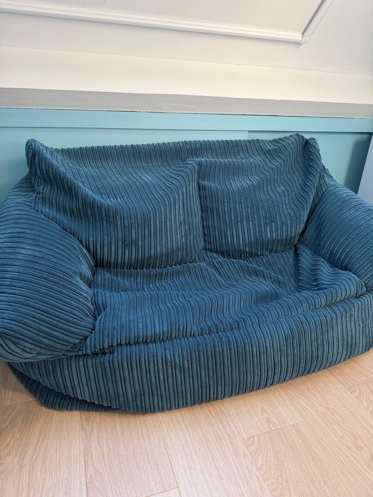 Lounge Pug Josephine Zitzak Bank – Corduroy Marineblauw, Huis en Inrichting, Ophalen, Zo goed als nieuw