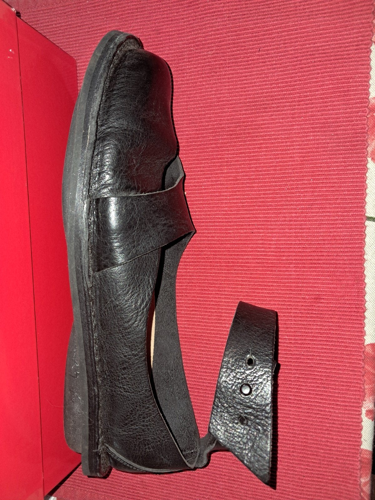 Trippen zwarte leren schoenen, maat 40, Ophalen, Zwart, Sandalen of Muiltjes, Zo goed als nieuw