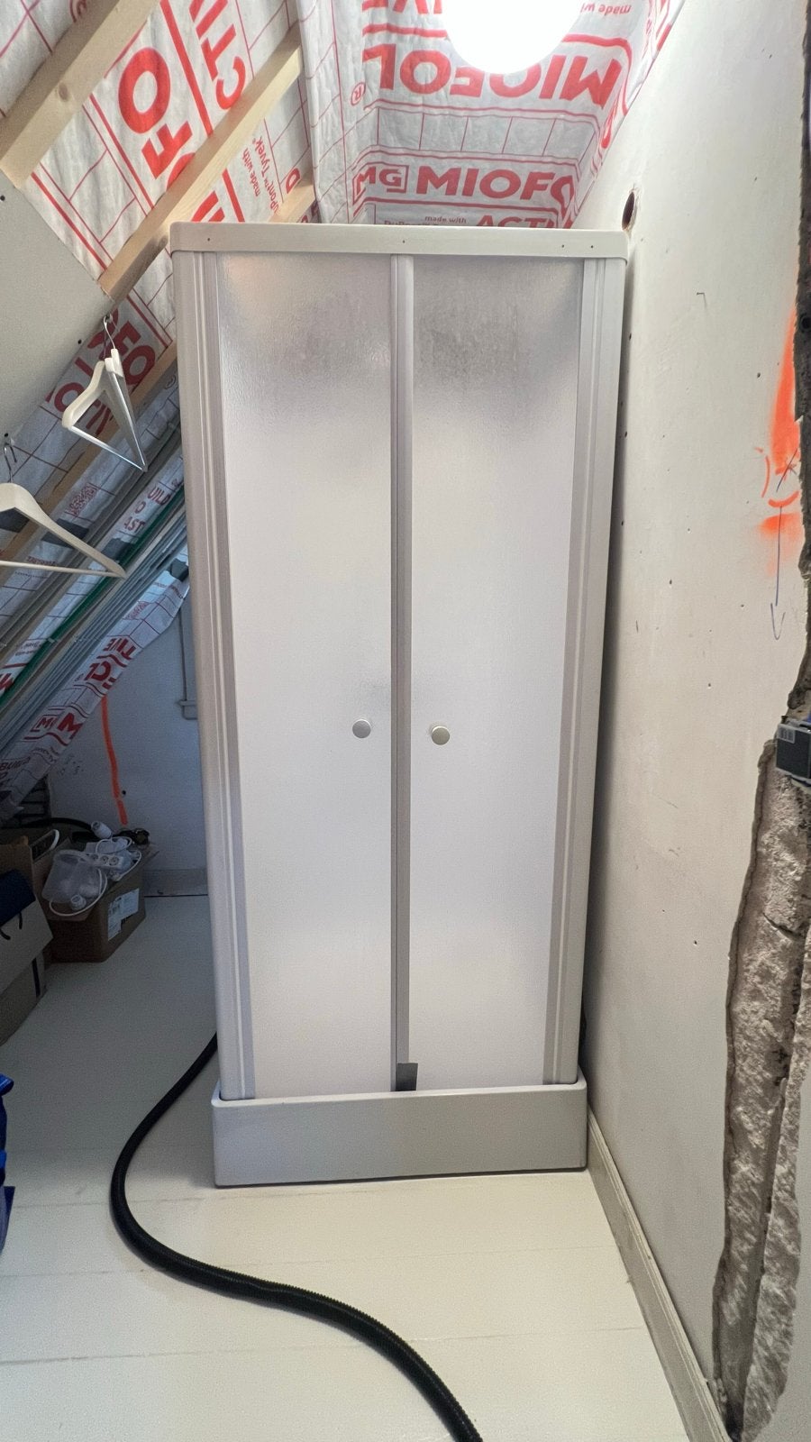 Nooddouche douchecabine met boiler - Zo goed als nieuw, Ophalen, Gebruikt, Douche