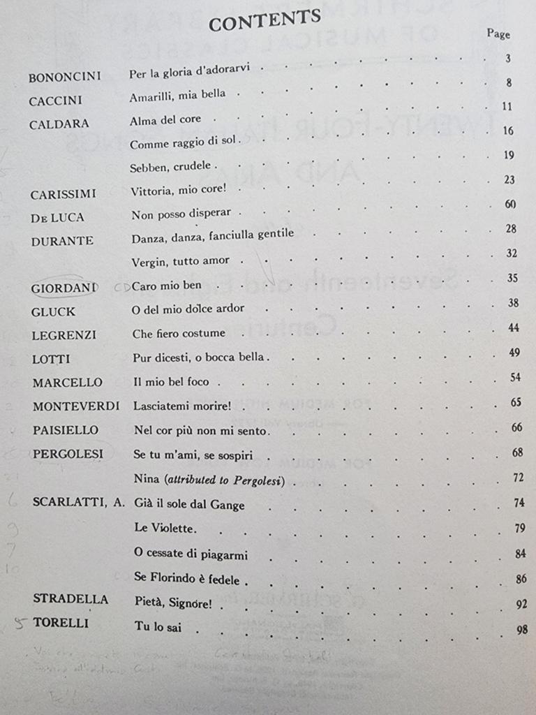 24 Italiaanse Liederen en Aria's - 17e en 18e Eeuw V31, Muziek en Instrumenten, Zang, Gebruikt, Klassiek, Ophalen of Verzenden