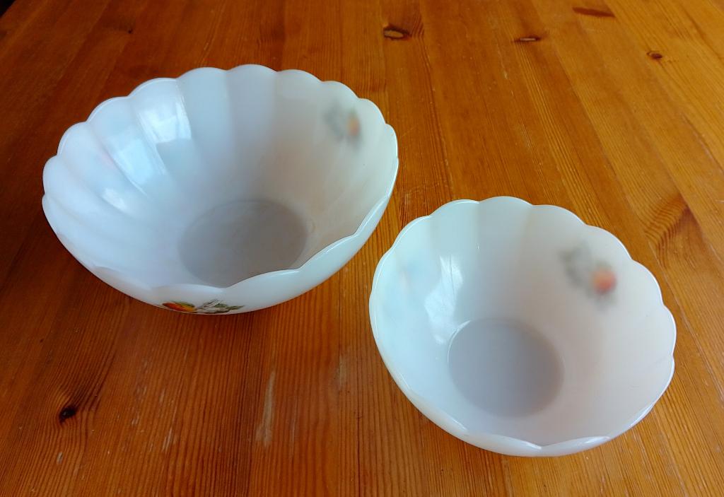Schaal Opaal Glas, Gebruikt, Schaal, Rond, Ophalen of Verzenden