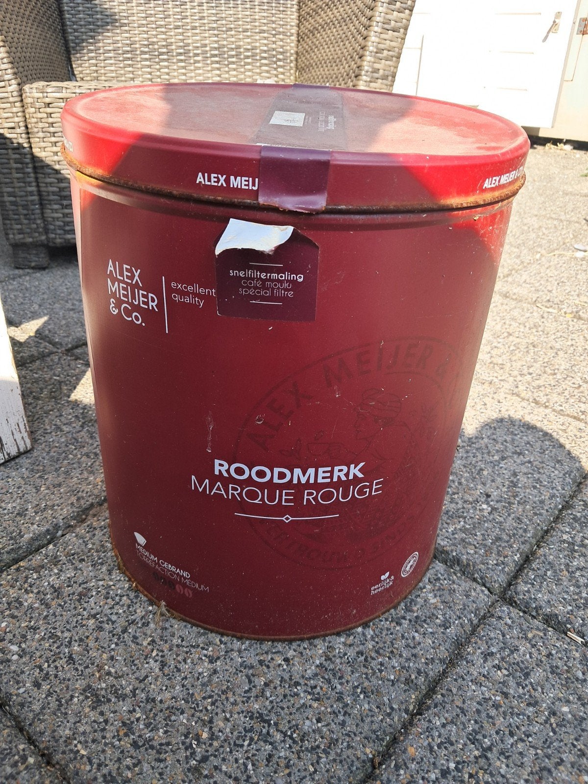 Roodmerk Marque Rouge blik.. Alex Meijer & Co, Ophalen