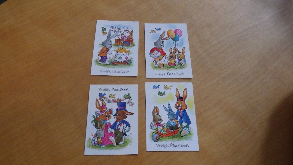 mooie retro ansichtkaarten van Pasen, Ophalen of Verzenden, Gebruikt