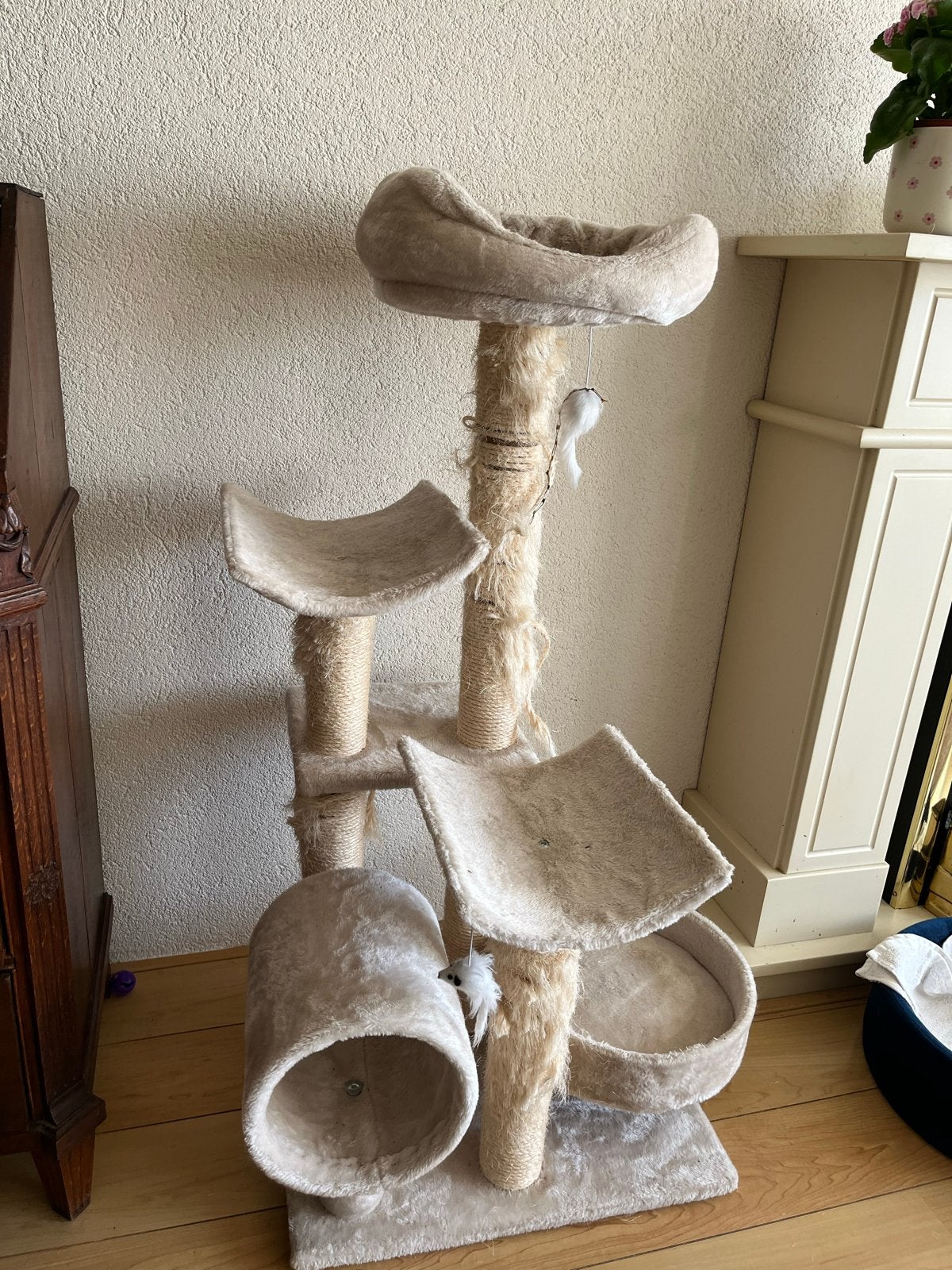 krabpaal hoogte 1,30 kleur beige, Dieren en Toebehoren, Poes