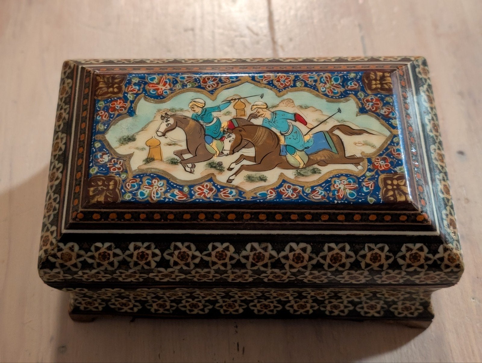 Handgemaakte Khatamkari sieradendoos uit Iran – 10  15 cm, Ophalen of Verzenden, Nieuw