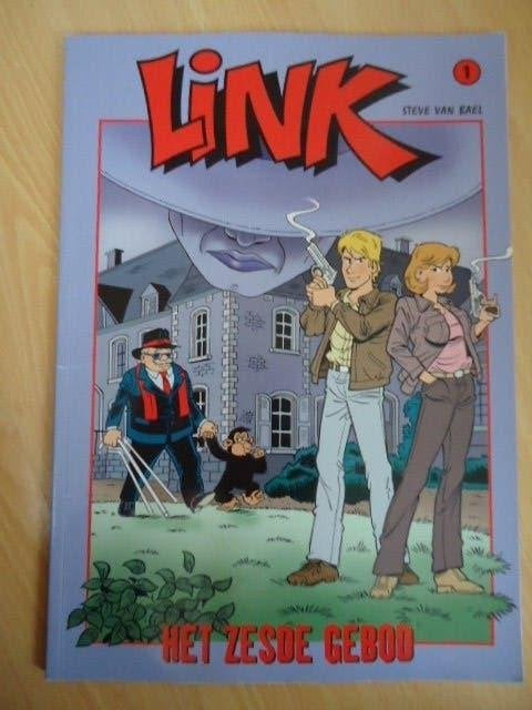 Link 1, Het zesde gebod. stripboek Steve van Bael, Eén stripboek, Ophalen of Verzenden, Zo goed als nieuw
