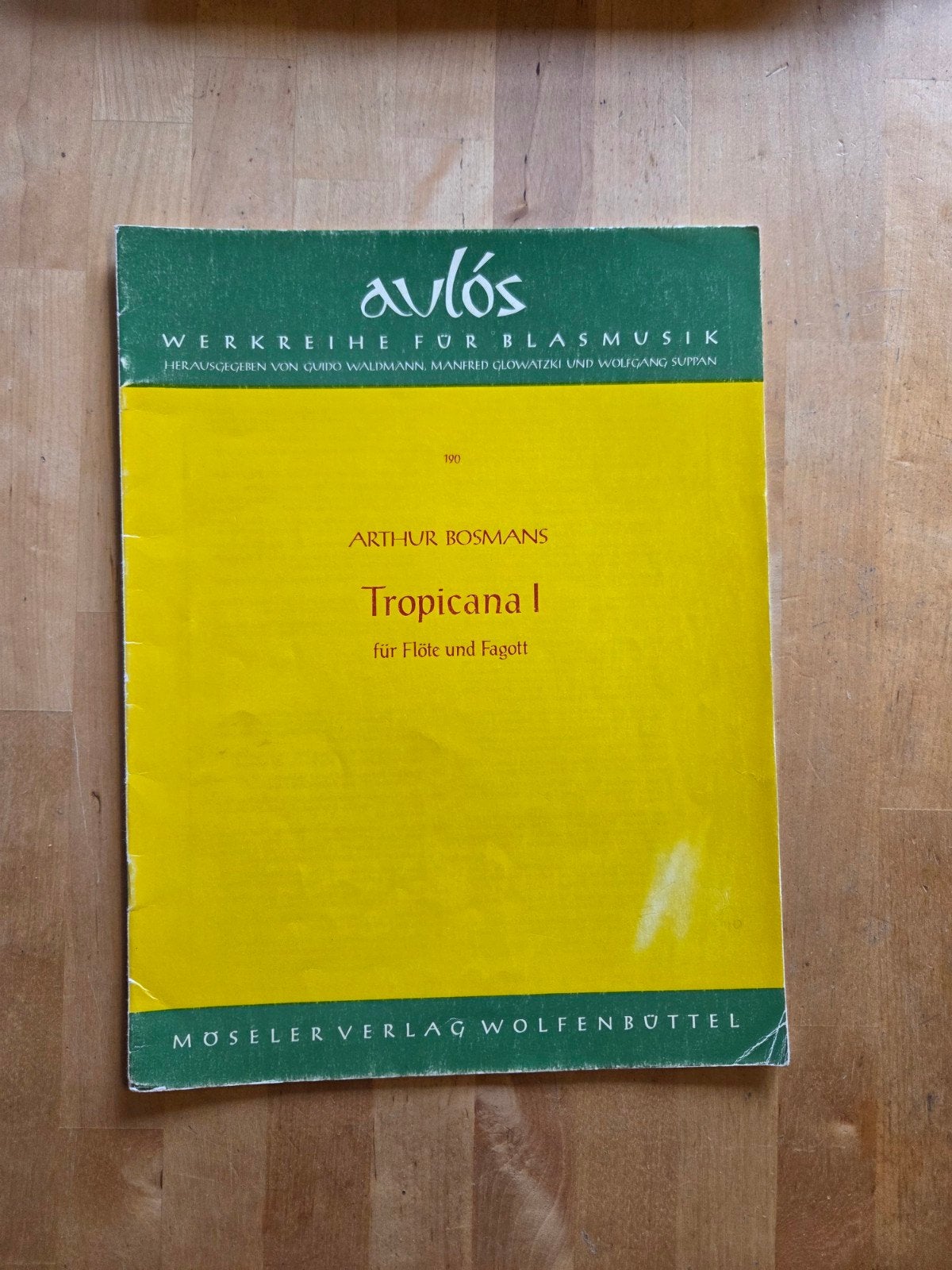 Arthur Bosmans - Tropicana I voor Fluit en Fagot, Gebruikt, Klassiek, Overige soorten, Ophalen of Verzenden