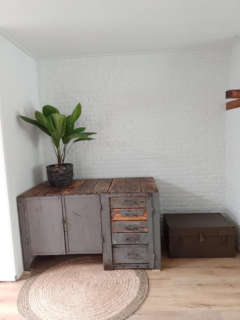 Antieke kast vintage werkbank, Ophalen