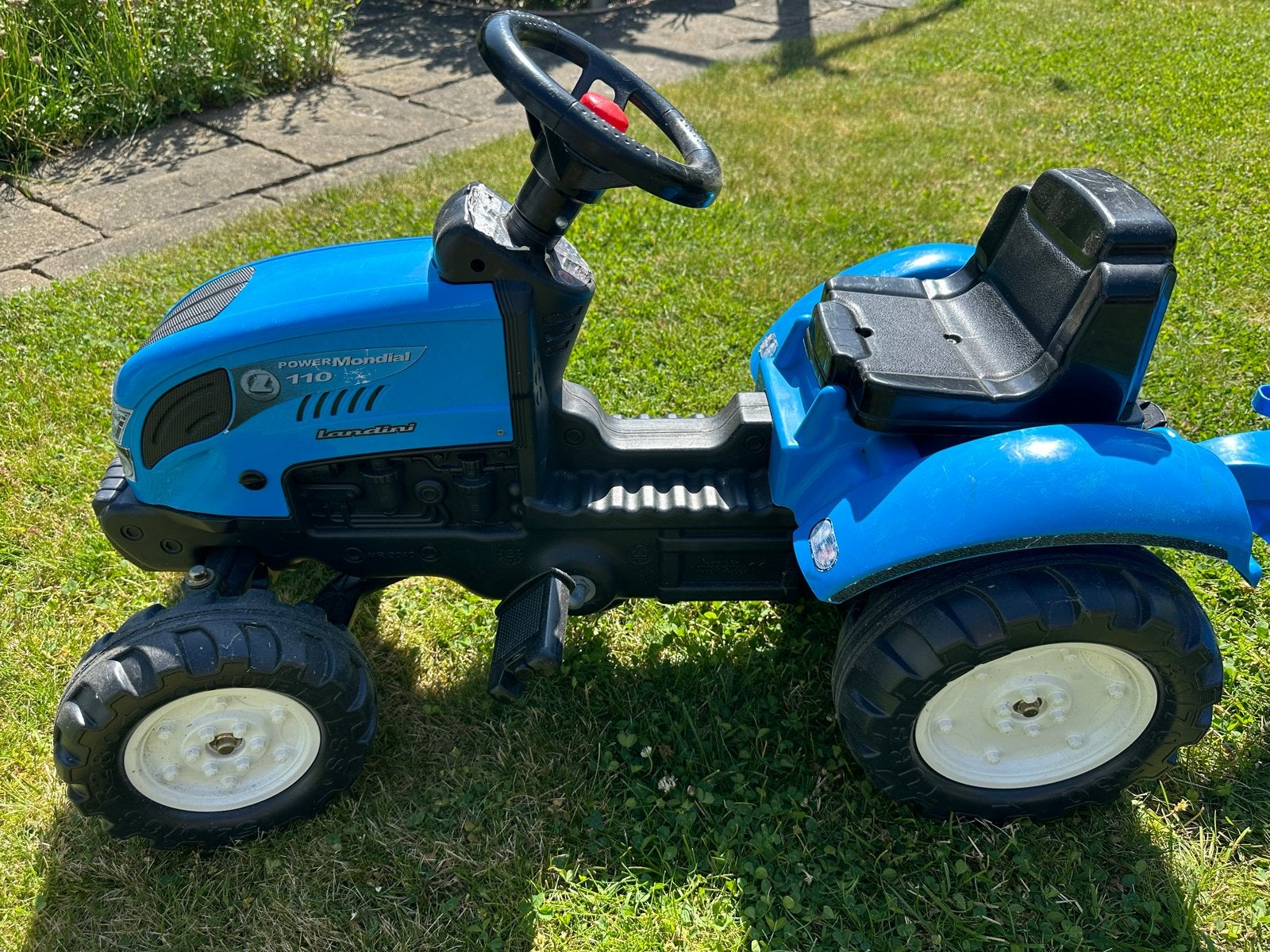Blauwe Landini traptractor met aanhanger, Ophalen, Gebruikt, Trapvoertuig