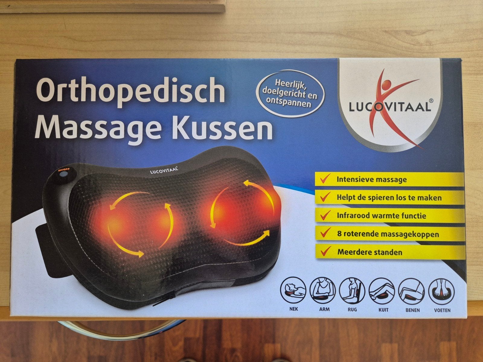 Lucovitaal Shiatsu massage kussen niet gebruikt, Ophalen of Verzenden, Nieuw, Massagestoel of Kussen