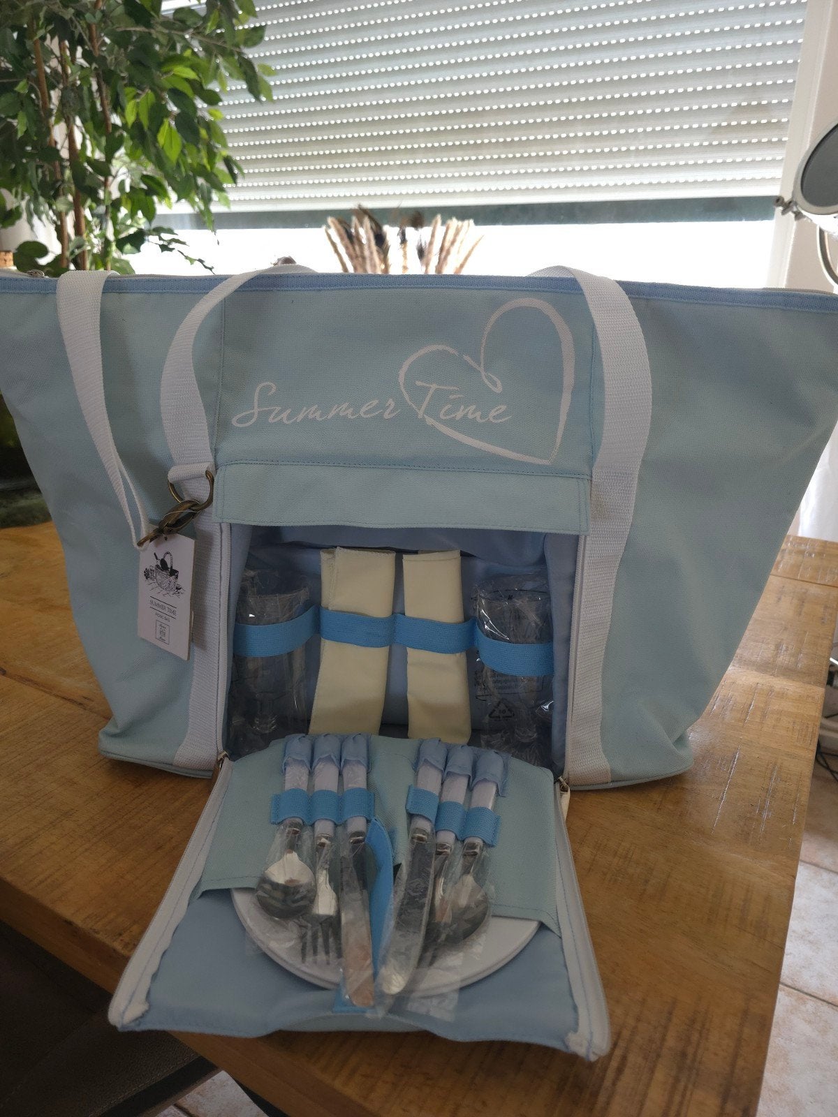 Riviera Maison Picknicktas Summer Time incl. bestek, Ophalen of Verzenden, Nieuw