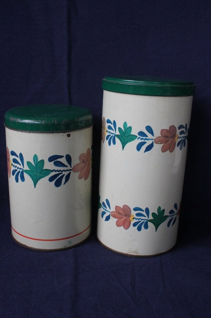 Vintage blikken Tomado - boerenbont, Verzamelen, Blikken, Ophalen of Verzenden, Gebruikt, Beschuit, Overige merken