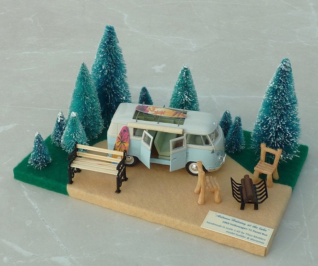 schaal 1-43 1963 Volkswagen T1 Panel Bus diorama, Ophalen of Verzenden, Nieuw, Bus of Vrachtwagen, Overige merken
