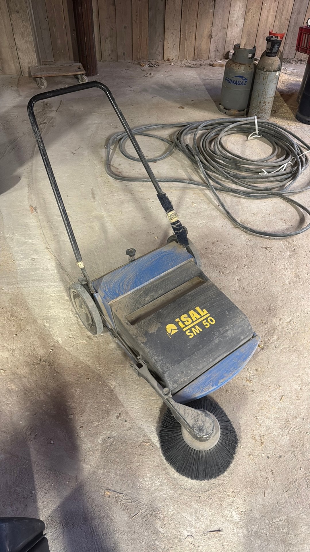 Isal sm 50 achterloop veegmachine, Ophalen, Gebruikt, Overige typen