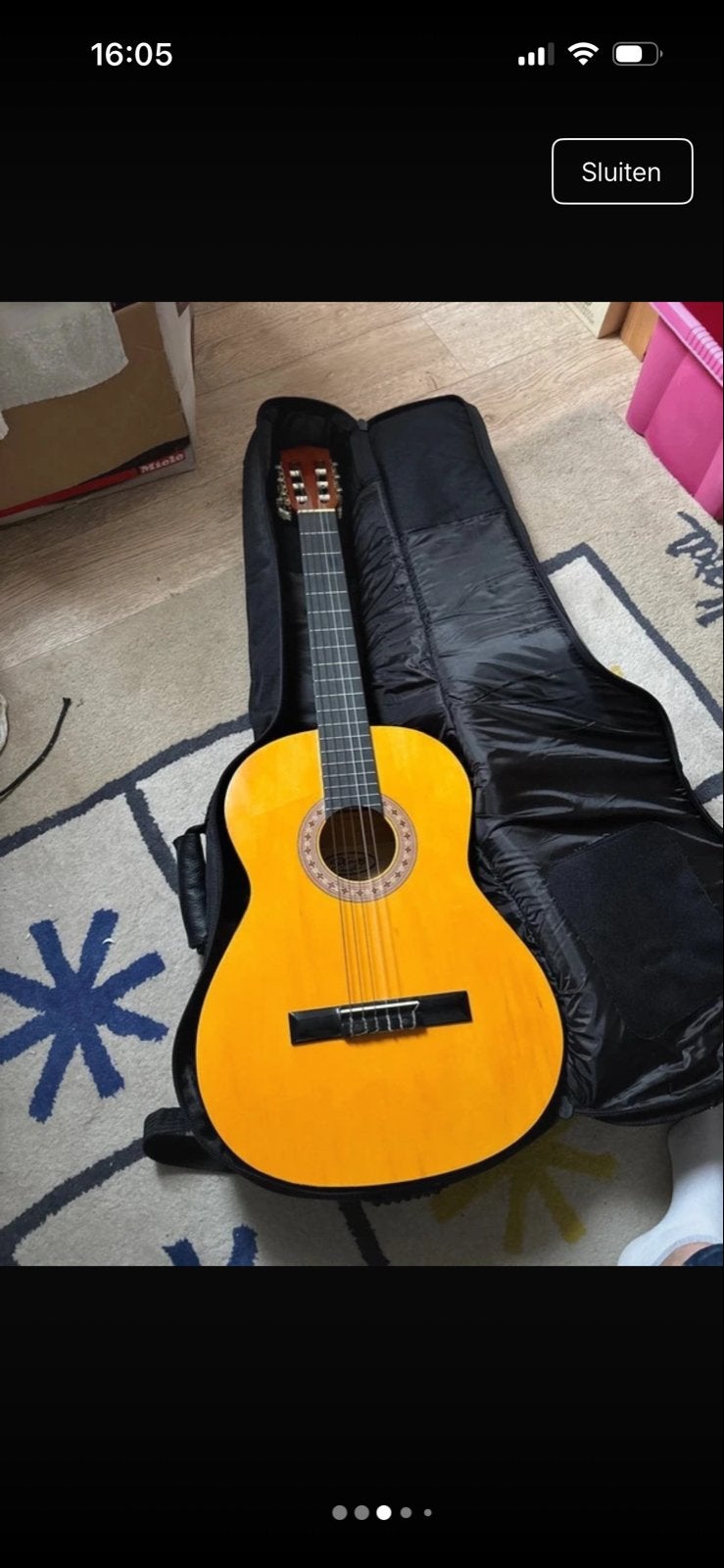 Stagg C542 Klassieke Gitaar met Hoes en Standaard, Ophalen of Verzenden, Gebruikt, Klassieke of Spaanse gitaar, Met koffer