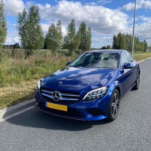 Mercedes-Benz C-Klasse C180 156pk 9G-TRONIC 2020 Blauw, Auto's, Automaat, 1800 kg, Blauw, Leder en Stof