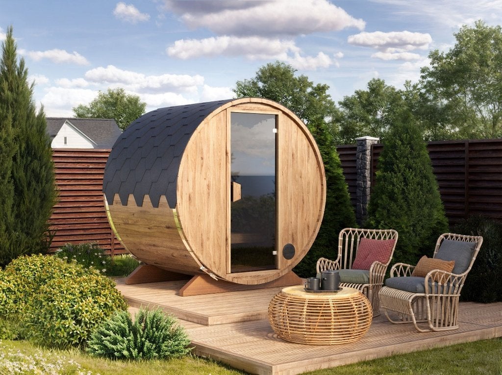 Barrel Sauna 2-3 Persoons | Harvia 6 kW | Helemaal compleet