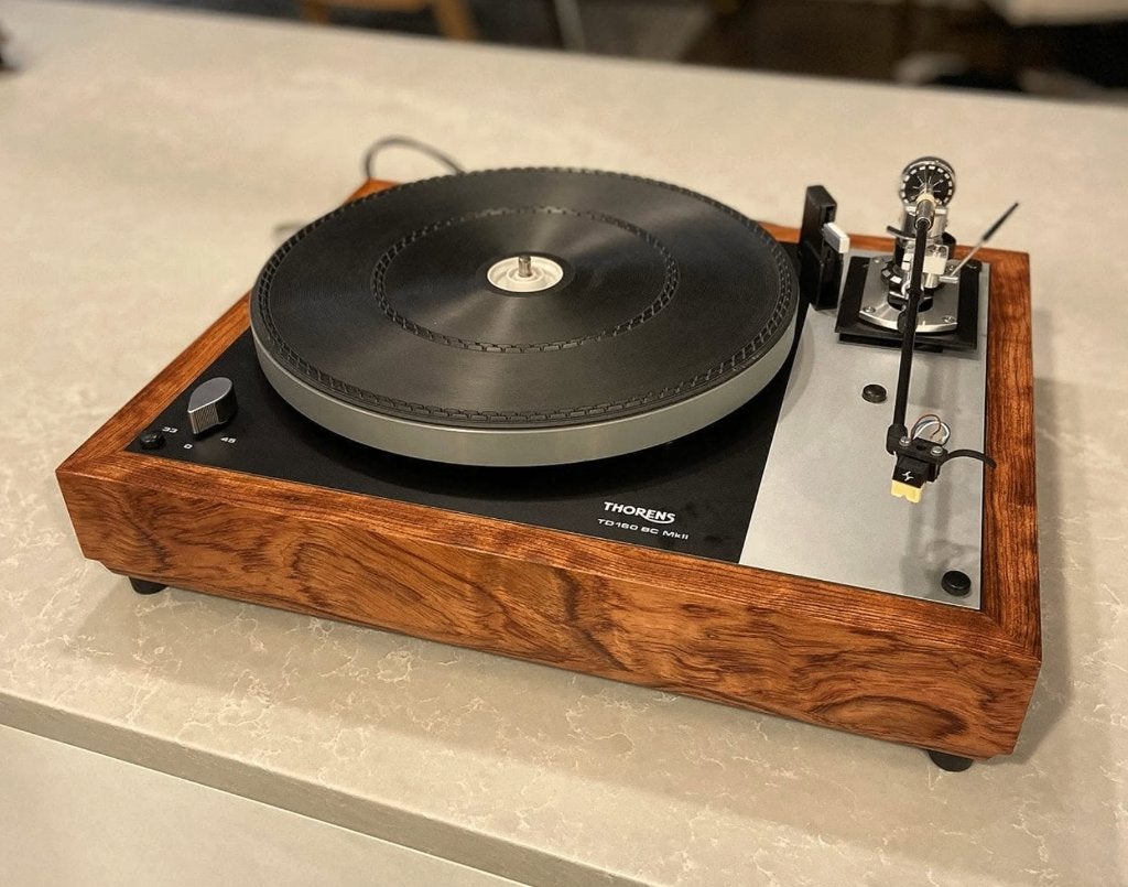 Thorens TD-160 - Handgemaakte massief houten plint, Audio, Tv en Foto, Platenspelers, Verzenden, Nieuw, Platenspeler-onderdeel