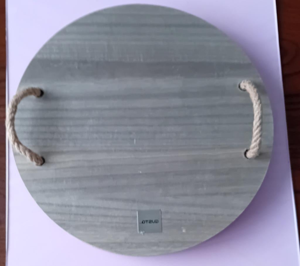 decoratieplateau, Huis en Inrichting, Woonaccessoires | Dienbladen, Ophalen, Nieuw, Rond, Hout
