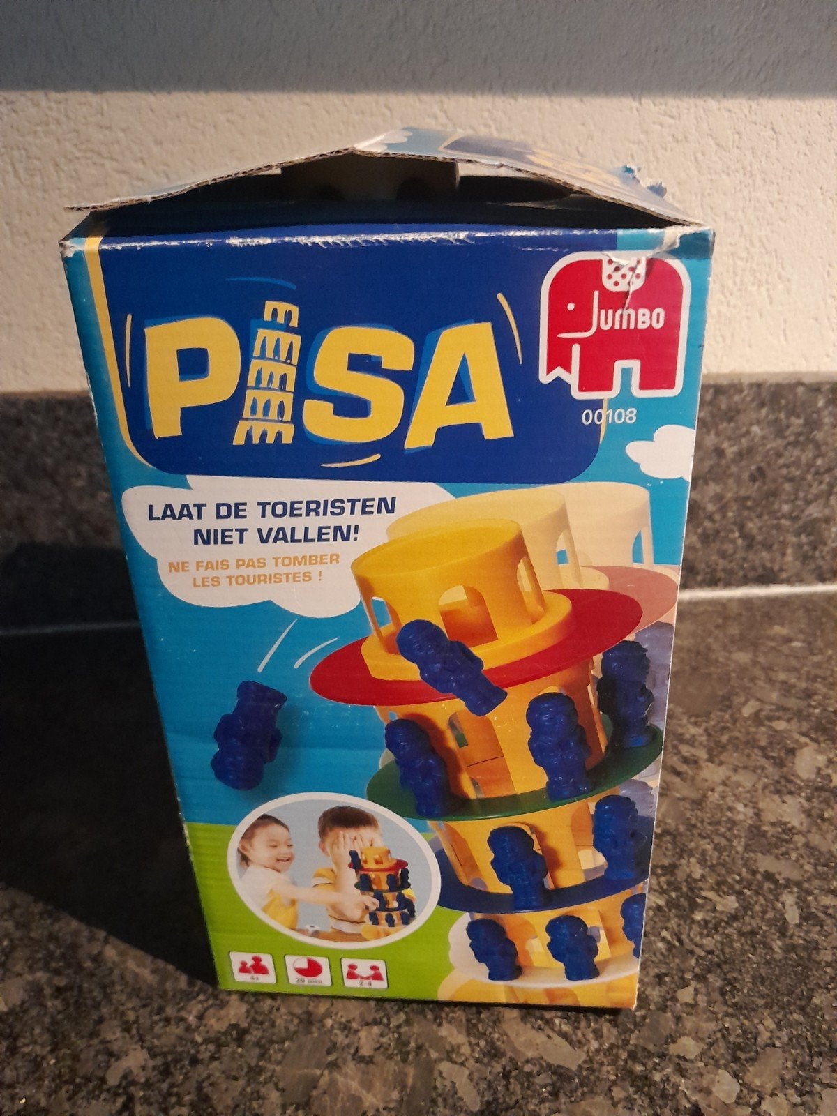 Jumbo Pisa Spel - Laat de toeristen niet vallen!, Drie of vier spelers, Ophalen of Verzenden, Gebruikt, Jumbo