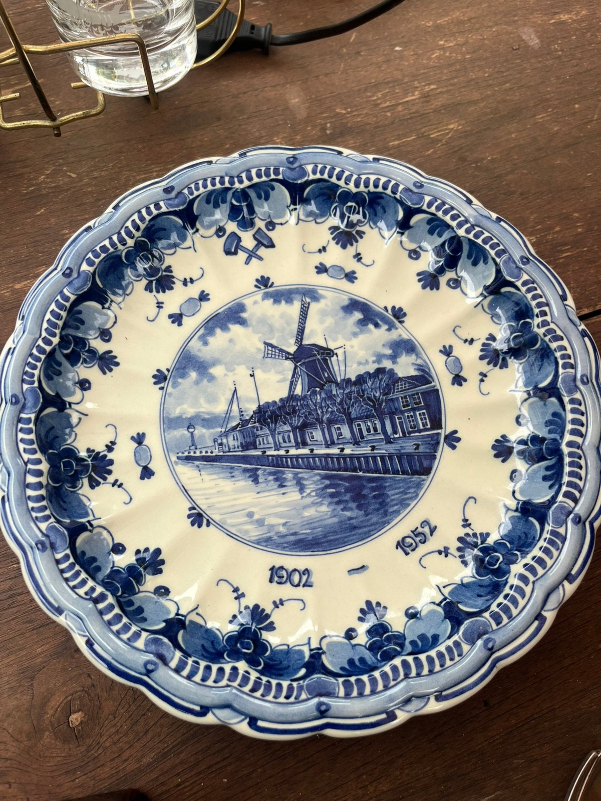 Delfdsblauw herdenkings wandbord vlaardingen antiek, Ophalen of Verzenden