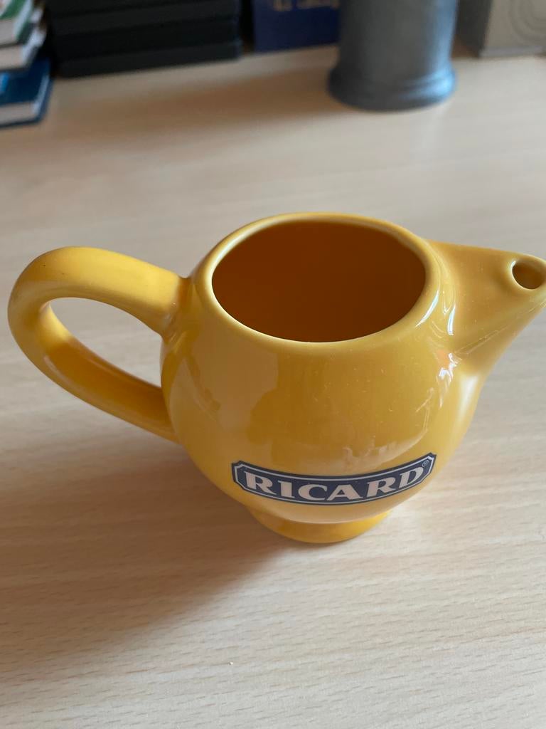 Vintage Ricard Waterkan - Gele Keramische Karaf, Ophalen of Verzenden