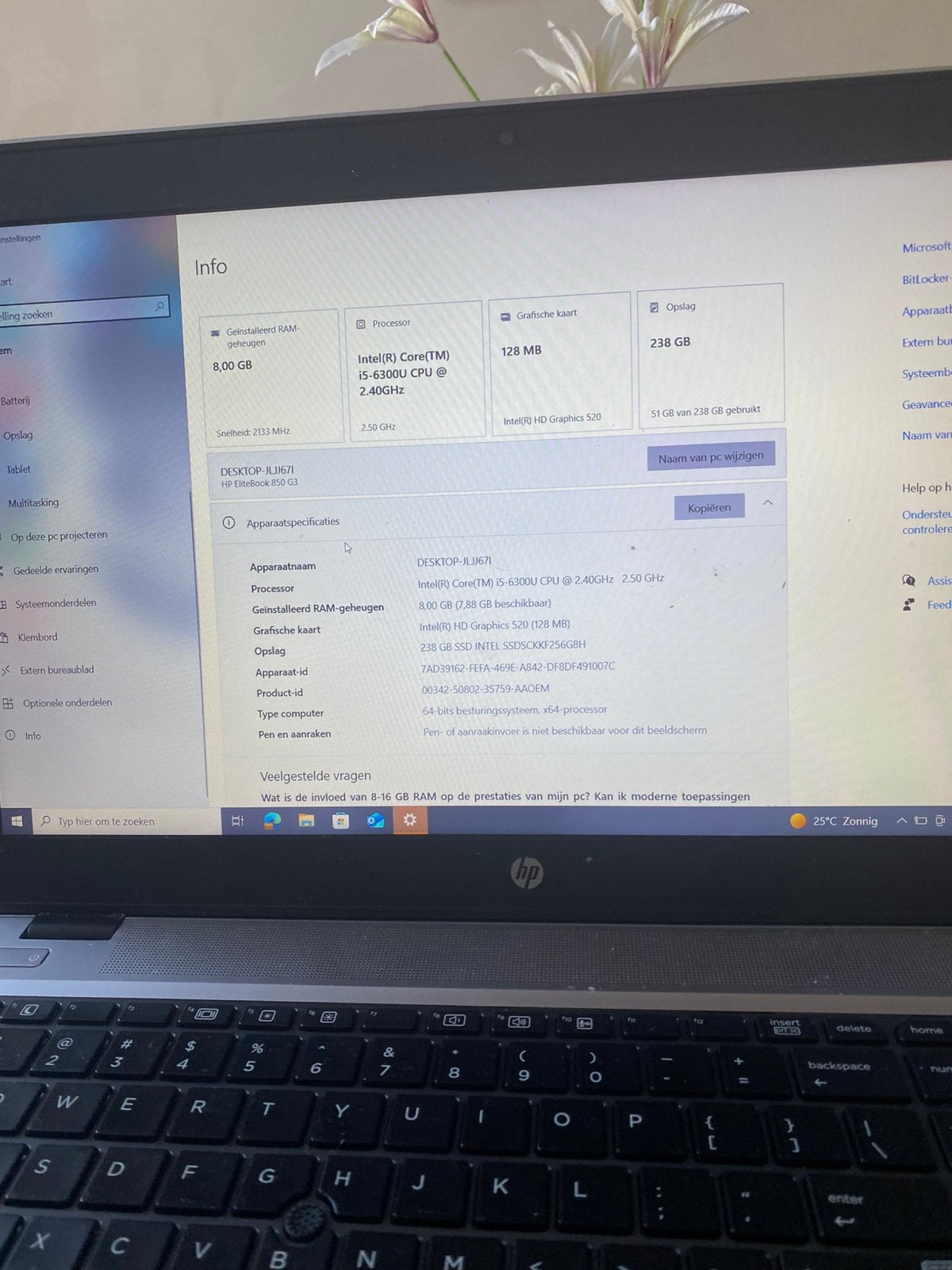 Laptop te koop HP, Ophalen, 2 tot 3 Ghz, 15 inch, Zo goed als nieuw