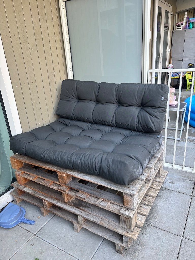 Pallet bank kussens, Ophalen, Gebruikt