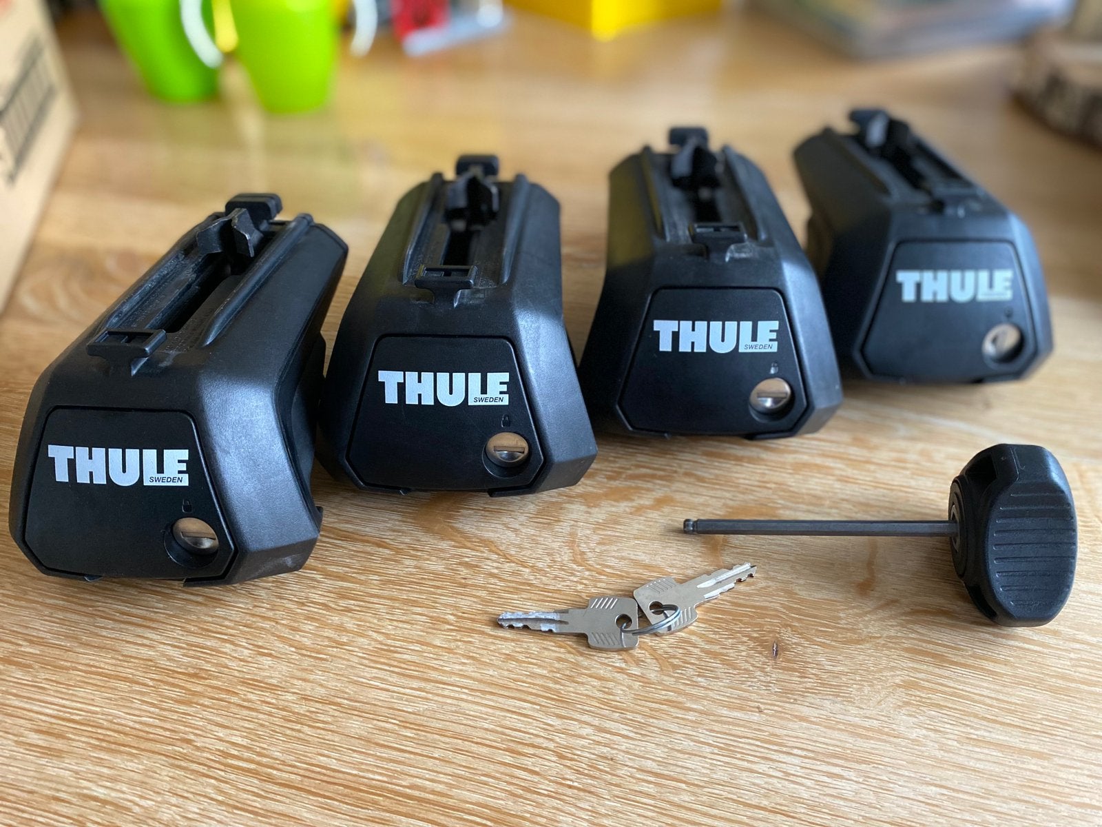Thule voetenset 7104 evo raised rail, Auto diversen, Ophalen of Verzenden