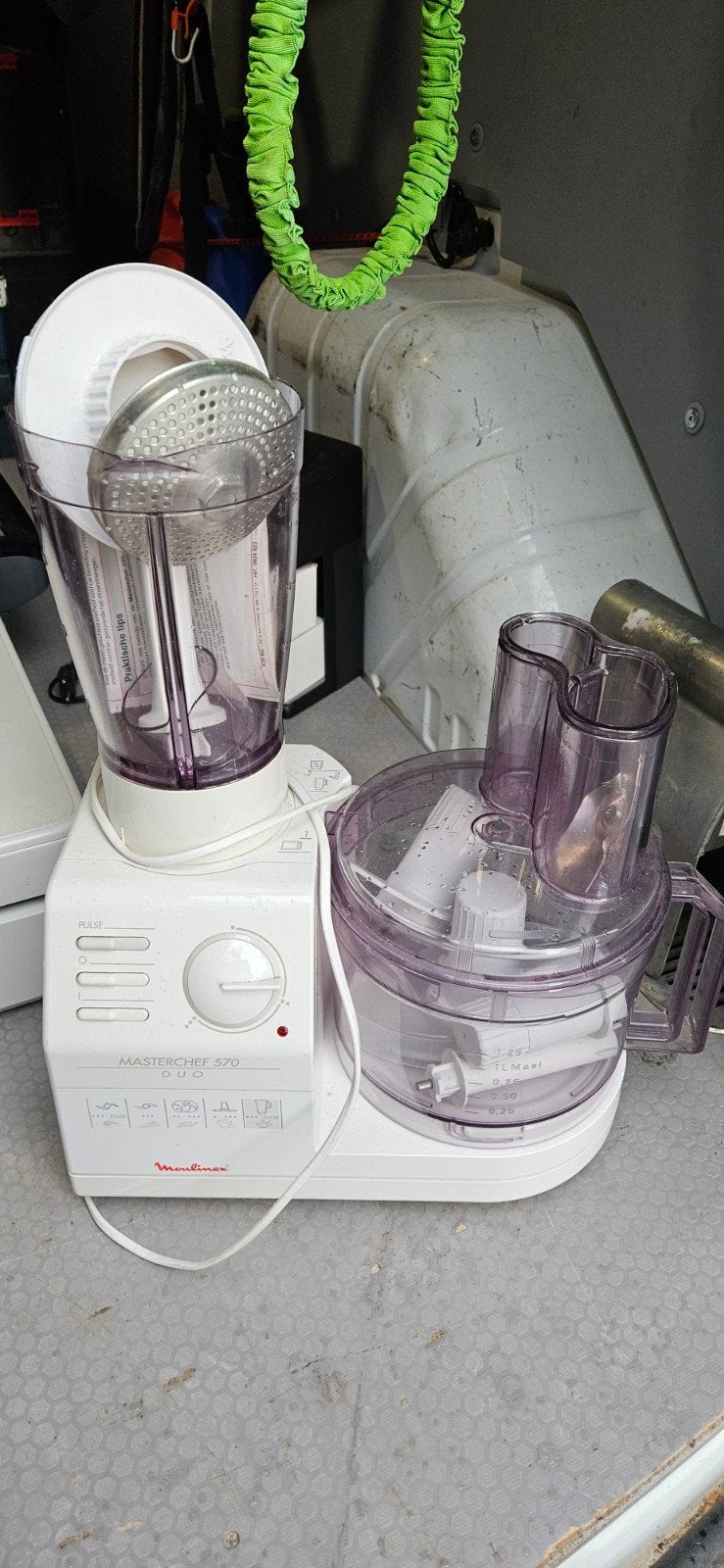 Moulinex Masterchef 570 Duo Keukenmachine, Witgoed en Apparatuur, Keukenmixers, 1 tot 2 liter, Ophalen, Gebruikt, 2 snelheden