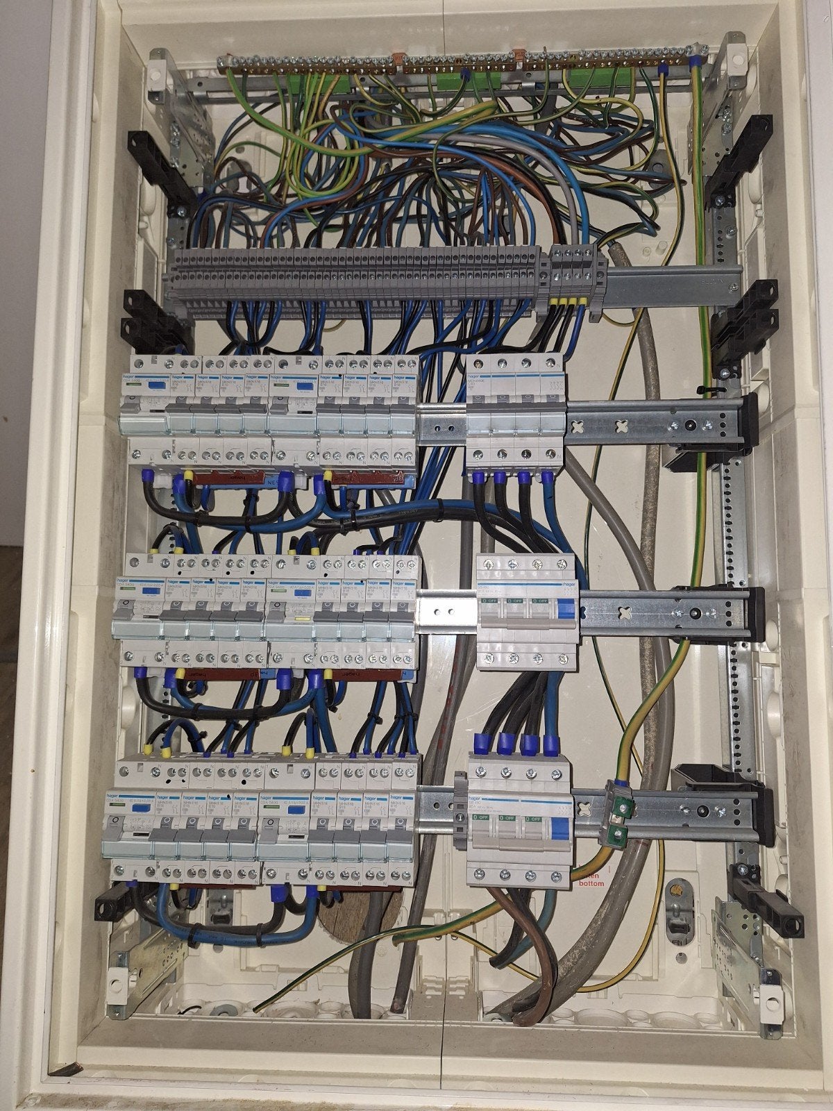 Complete Hager groepenkast – 3-fase – professioneel