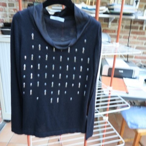 Pulleke donkerblauw wol zijde strass Blumarine mt 36 (it40), Blumarine, Blauw, Nieuw, Ophalen of Verzenden