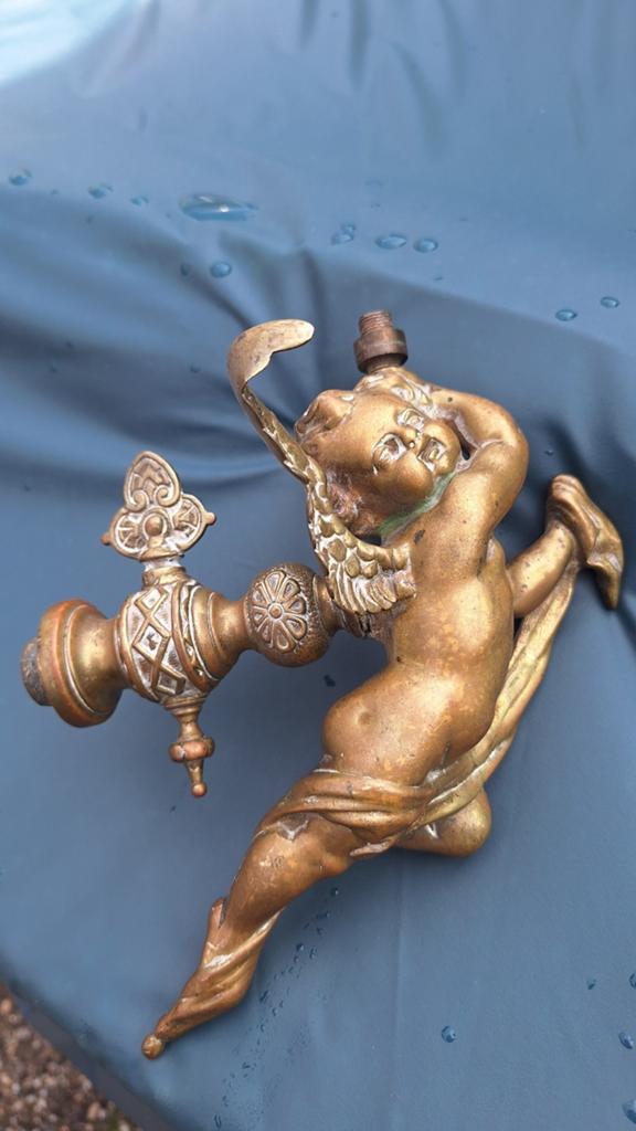 Antiek vermoedelijk onderdeel gaslamp engel, Ophalen of Verzenden